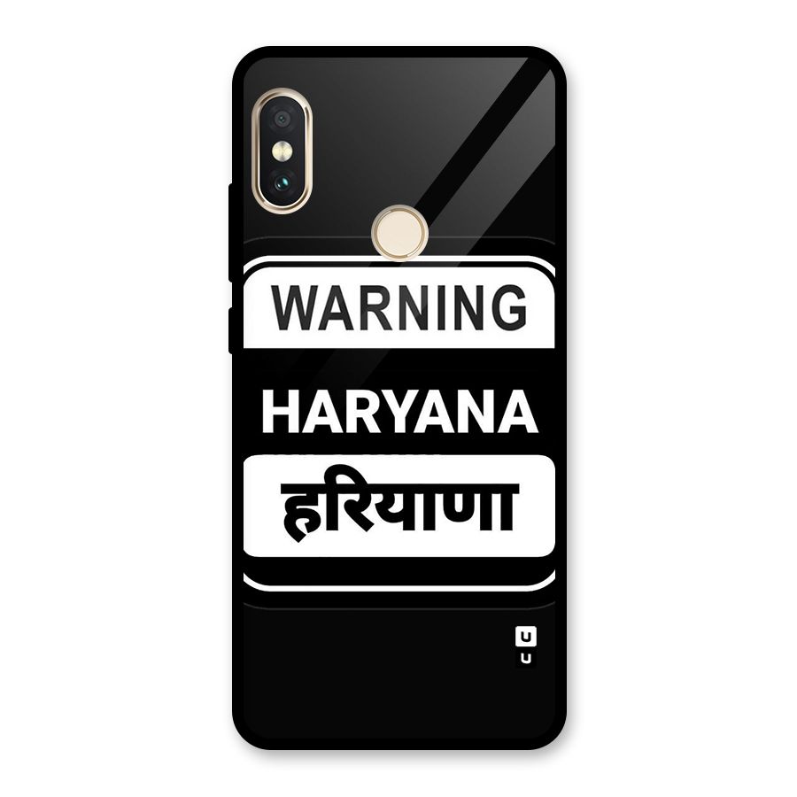 Warning Haryana Glass Back Case for Redmi Note 5 Pro