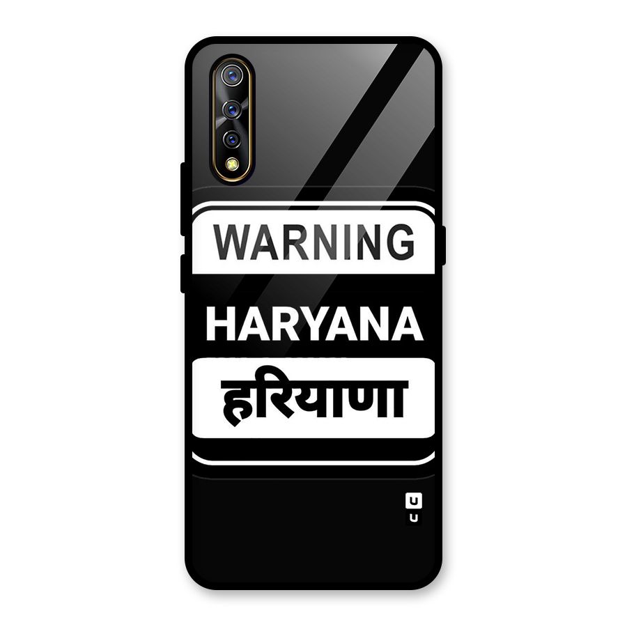Warning Haryana Glass Back Case for Vivo S1