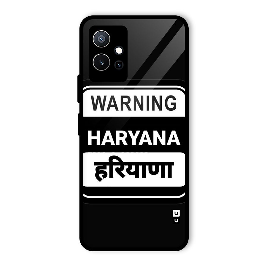Warning Haryana Glass Back Case for Vivo T1 5G
