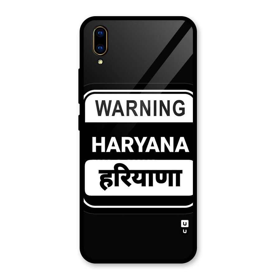 Warning Haryana Glass Back Case for Vivo V11 Pro