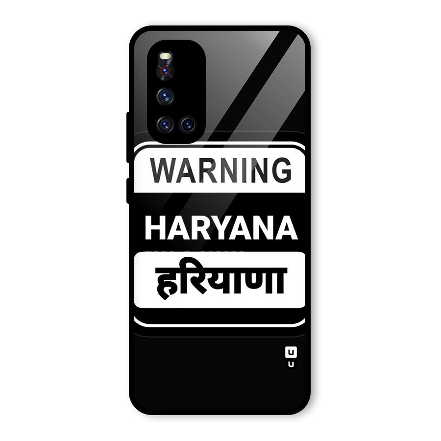 Warning Haryana Glass Back Case for Vivo V19