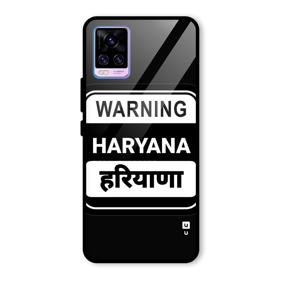 Warning Haryana Glass Back Case for Vivo V20 Pro
