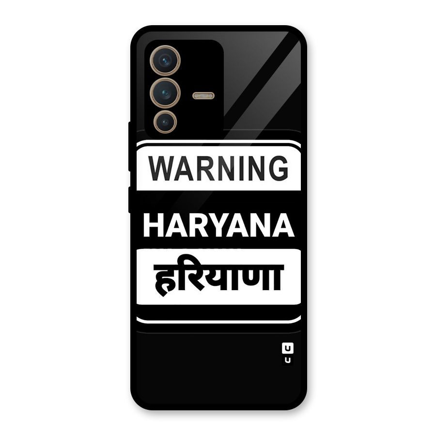 Warning Haryana Glass Back Case for Vivo V23 5G