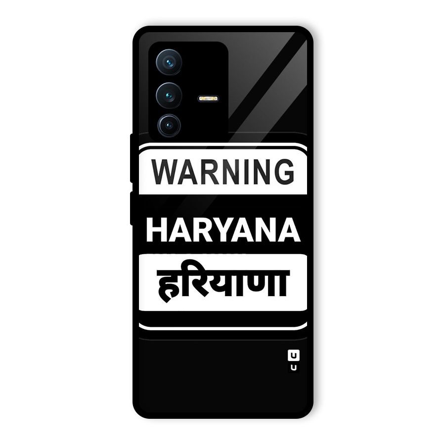 Warning Haryana Glass Back Case for Vivo V23 Pro