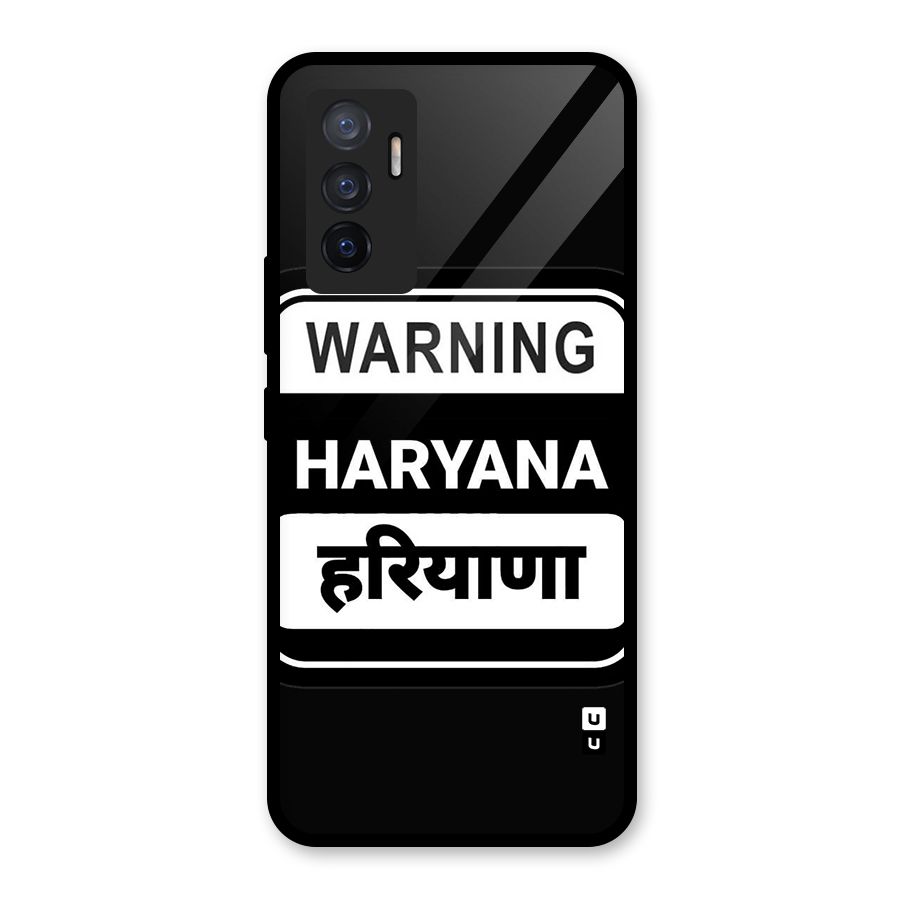 Warning Haryana Glass Back Case for Vivo V23e