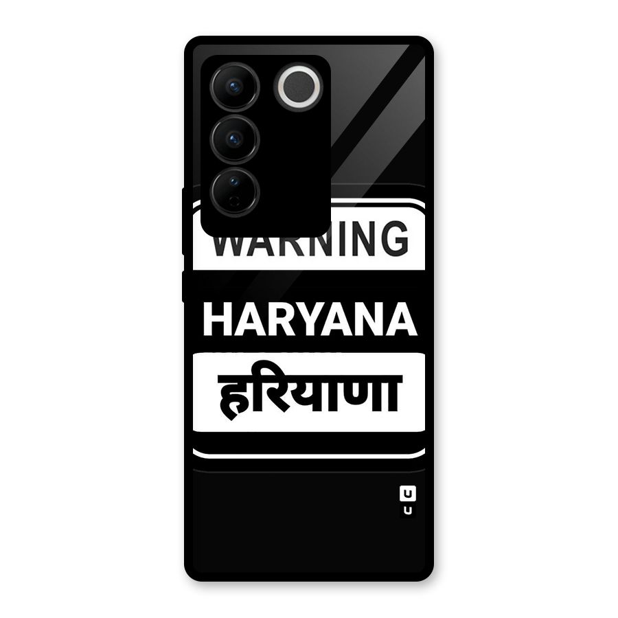 Warning Haryana Glass Back Case for Vivo V27