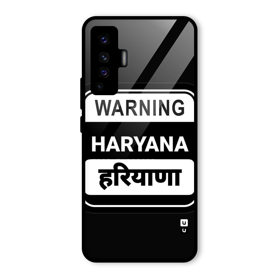 Warning Haryana Glass Back Case for Vivo X50
