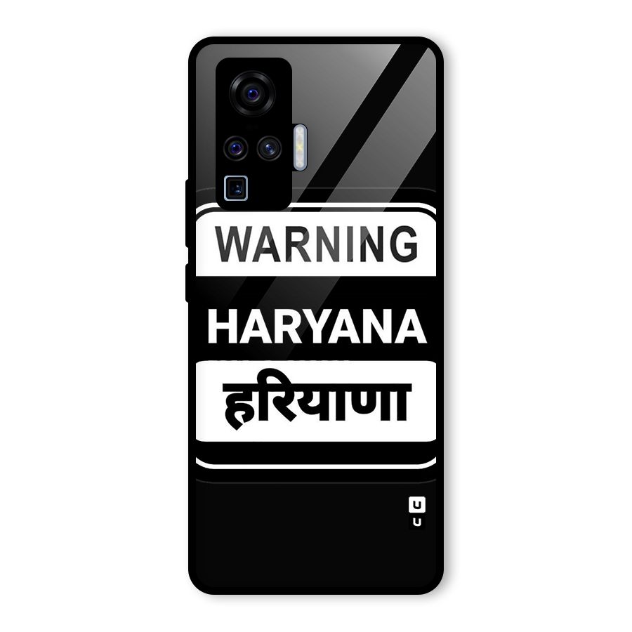 Warning Haryana Glass Back Case for Vivo X50 Pro