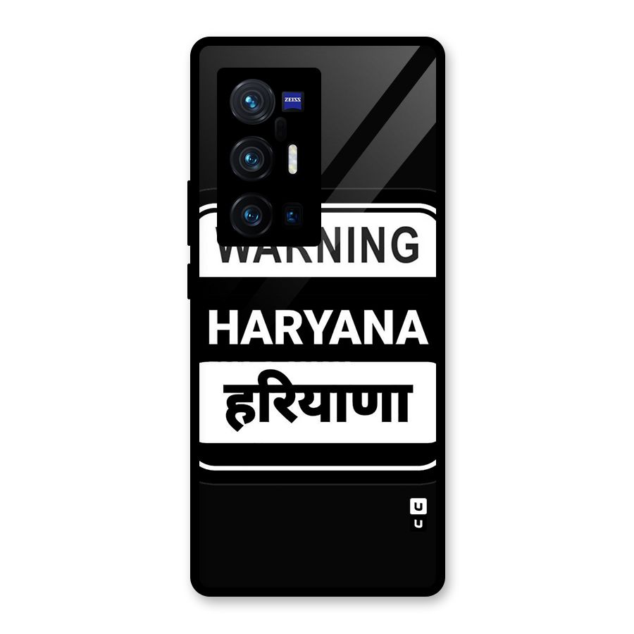 Warning Haryana Glass Back Case for Vivo X70 Pro Plus