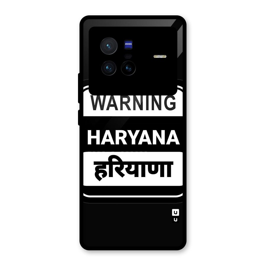 Warning Haryana Glass Back Case for Vivo X80