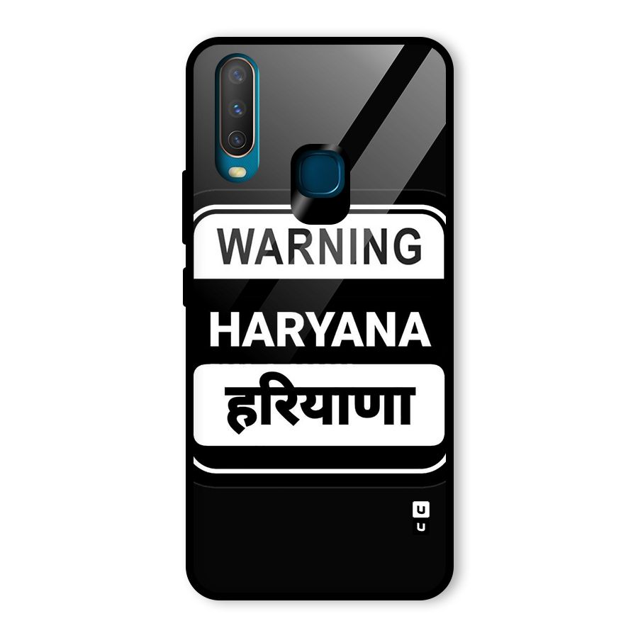 Warning Haryana Glass Back Case for Vivo Y15
