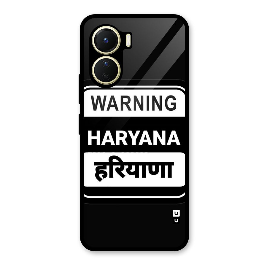 Warning Haryana Glass Back Case for Vivo Y16