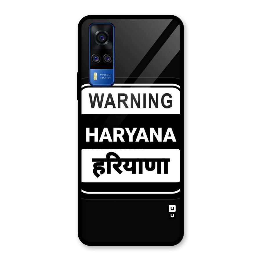 Warning Haryana Glass Back Case for Vivo Y31