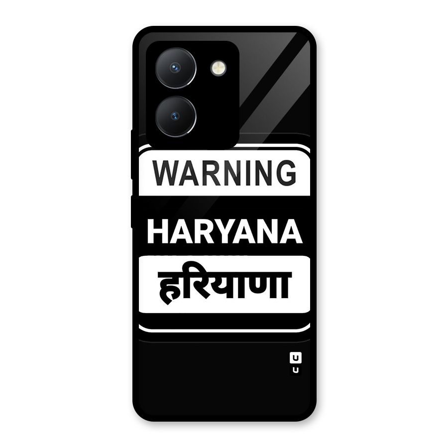 Warning Haryana Glass Back Case for Vivo Y36