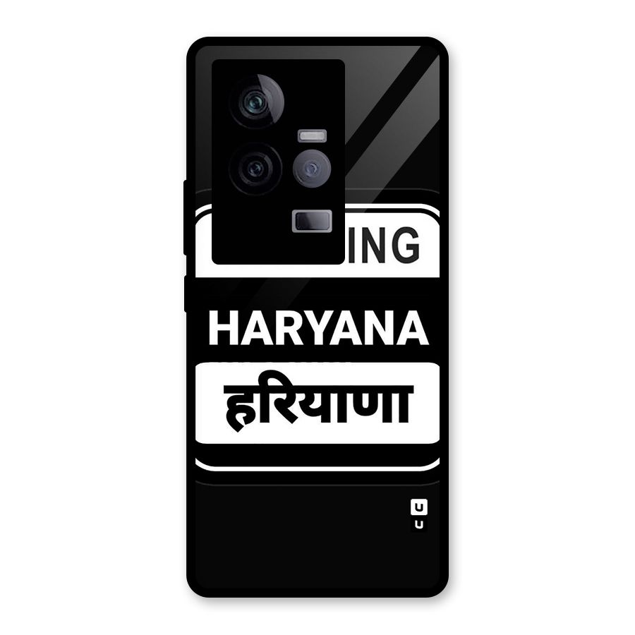 Warning Haryana Glass Back Case for Vivo iQOO 11 5G