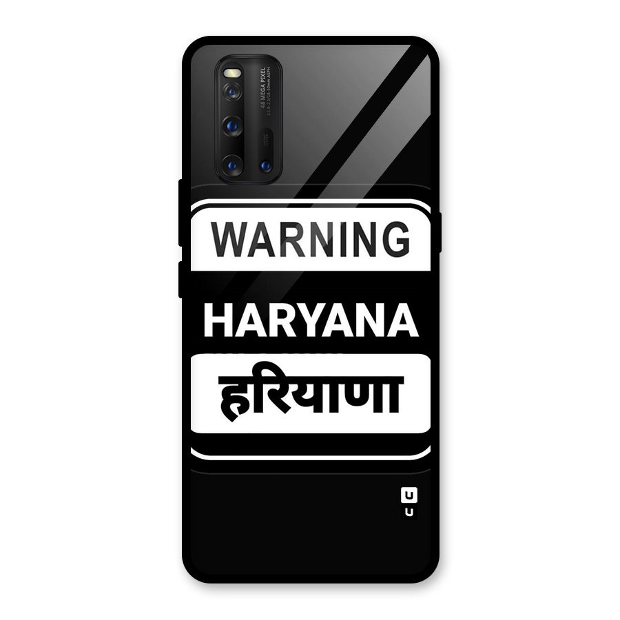 Warning Haryana Glass Back Case for Vivo iQOO 3