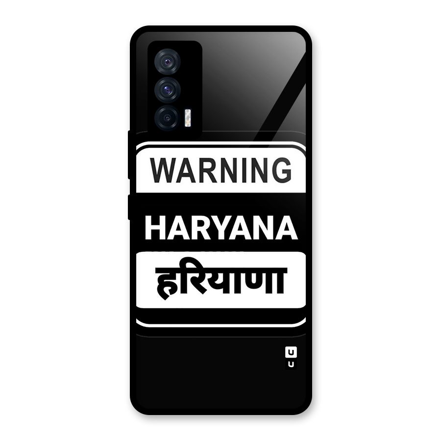 Warning Haryana Glass Back Case for Vivo iQOO 7 5G