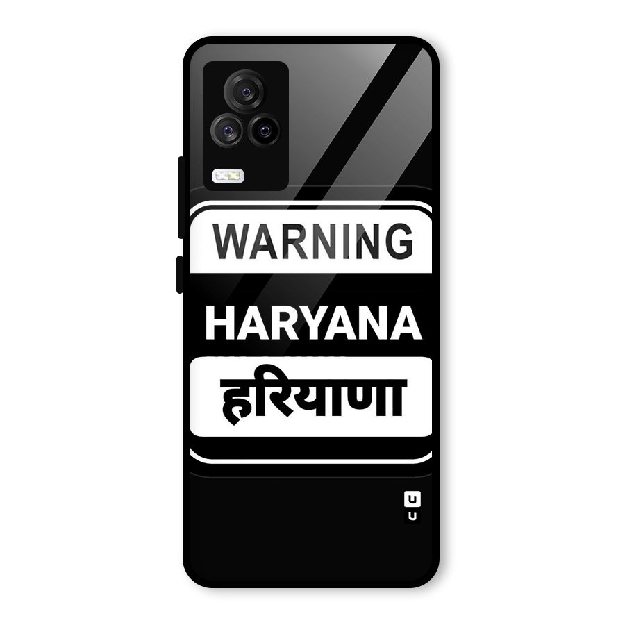 Warning Haryana Glass Back Case for Vivo iQOO 7 Legend 5G