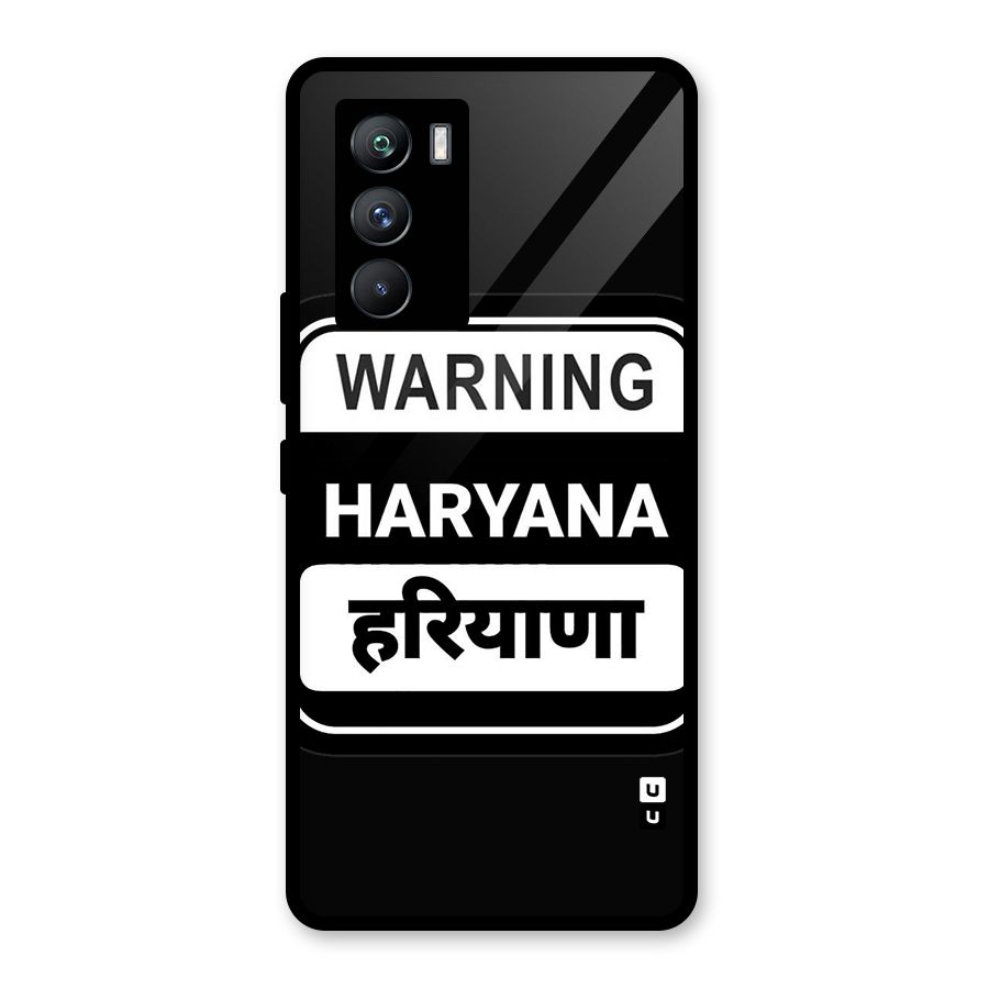 Warning Haryana Glass Back Case for Vivo iQOO 9 SE