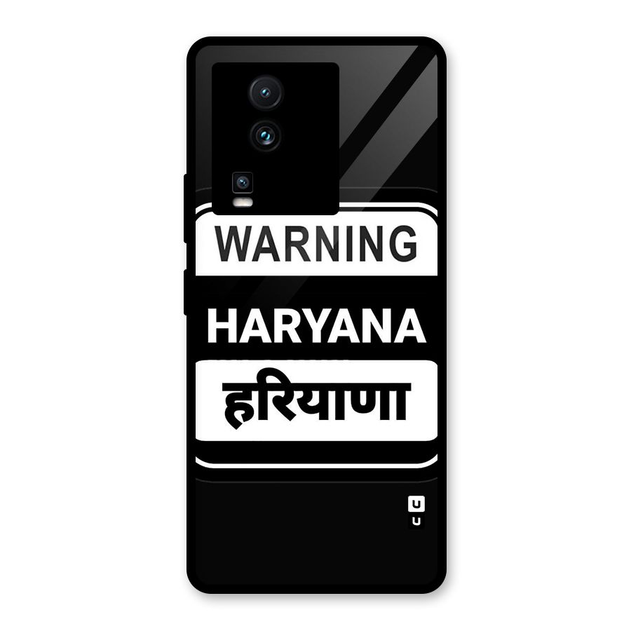 Warning Haryana Glass Back Case for Vivo iQOO Neo 7