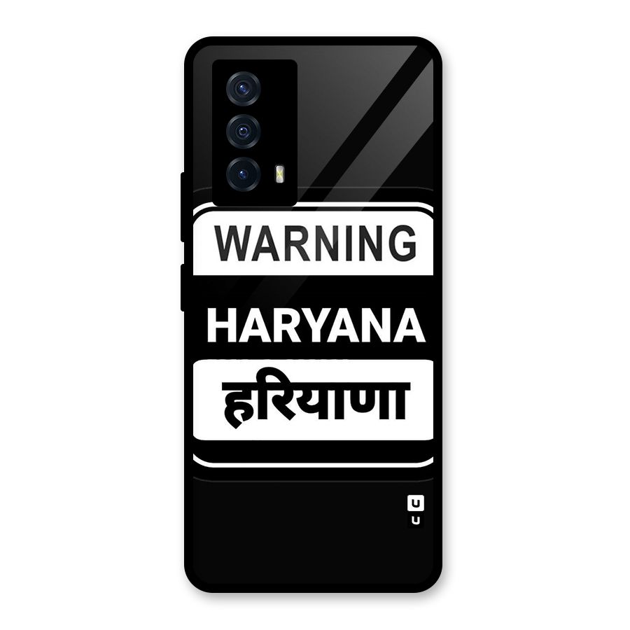 Warning Haryana Glass Back Case for Vivo iQOO Z5