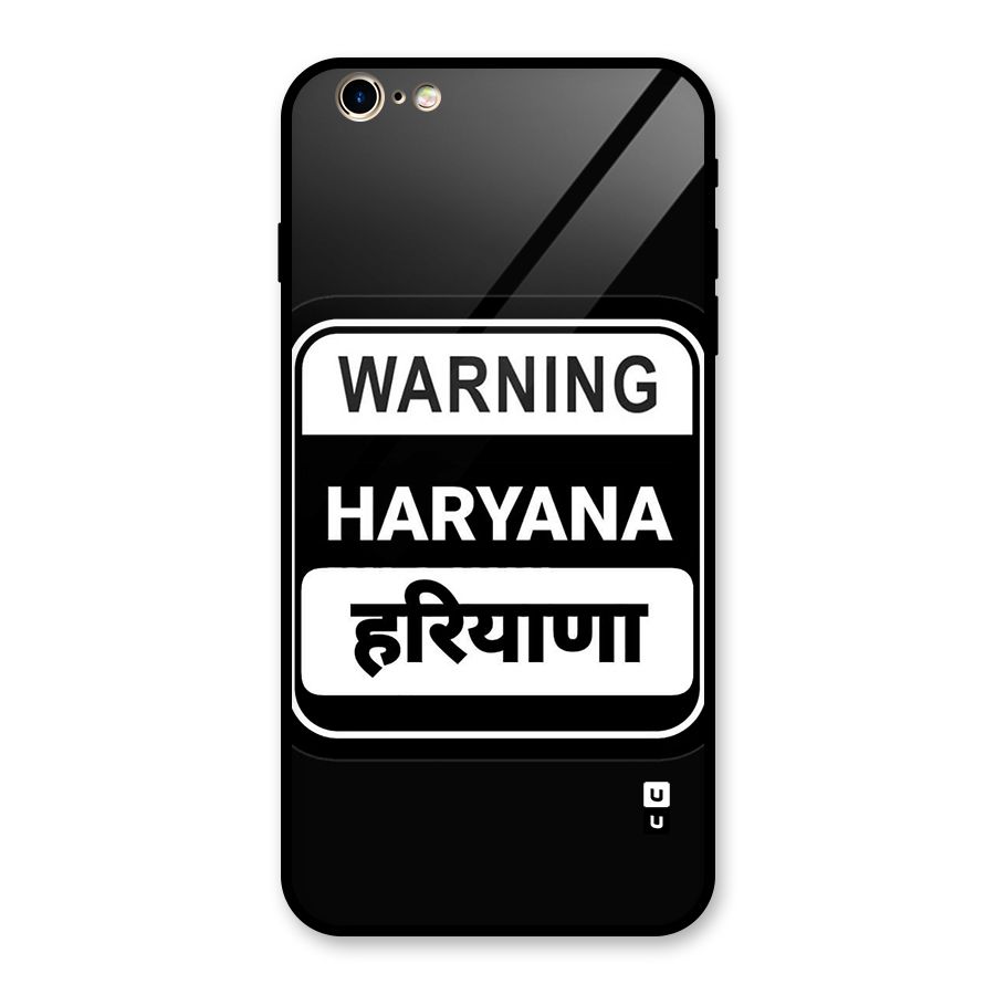 Warning Haryana Glass Back Case for iPhone 6 Plus 6S Plus