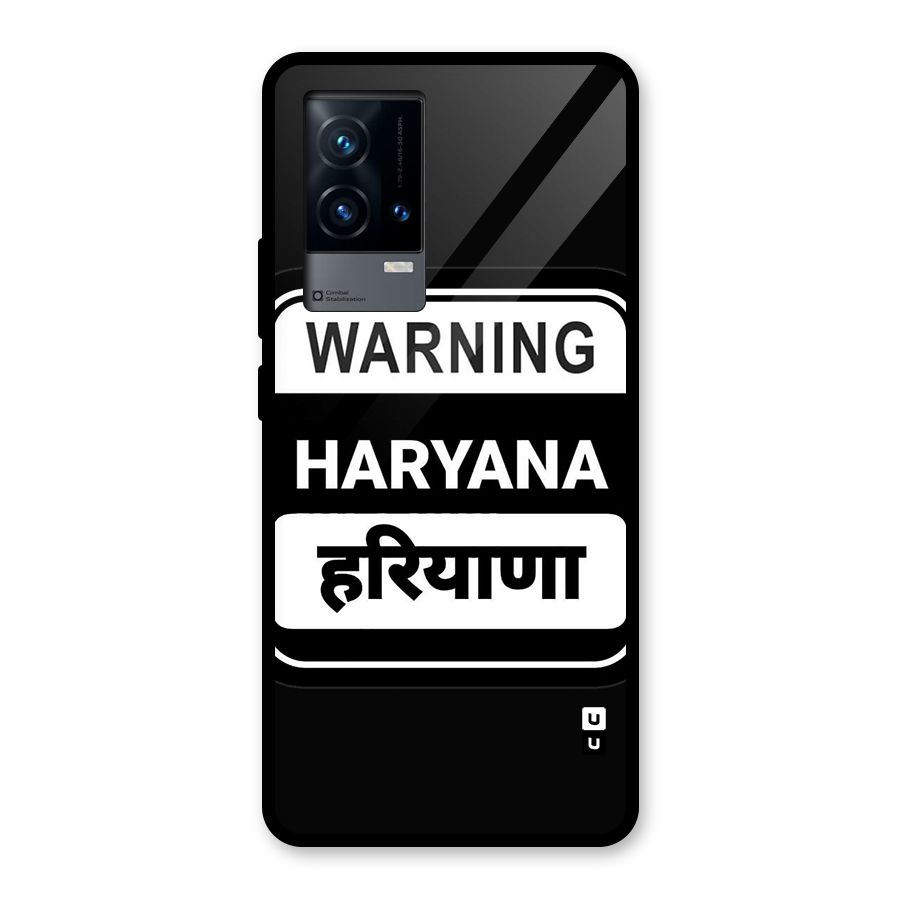Warning Haryana Glass Back Case for iQOO 9 5G
