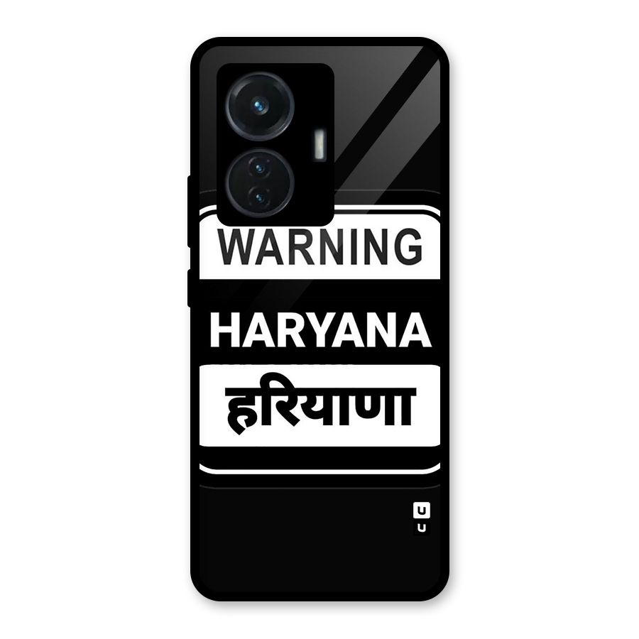 Warning Haryana Glass Back Case for iQOO Z6 44W