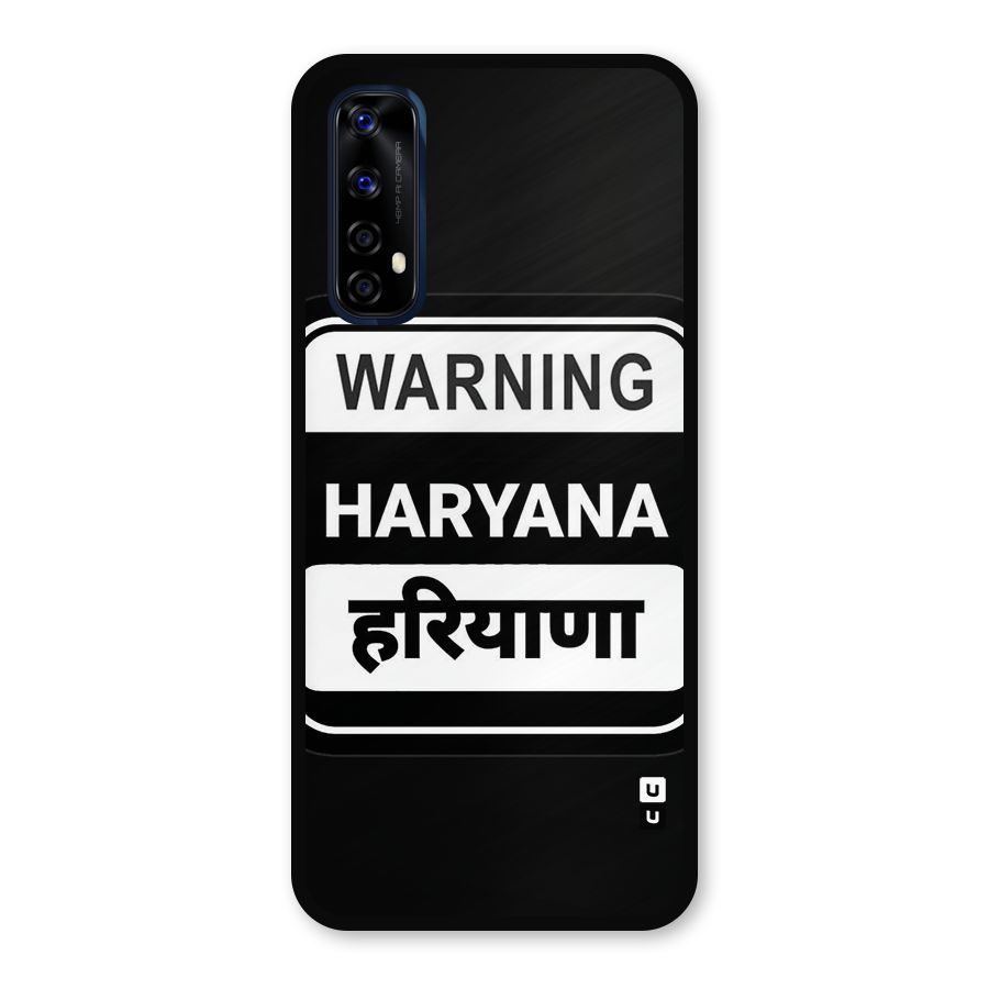 Warning Haryana Metal Back Case for Realme 7