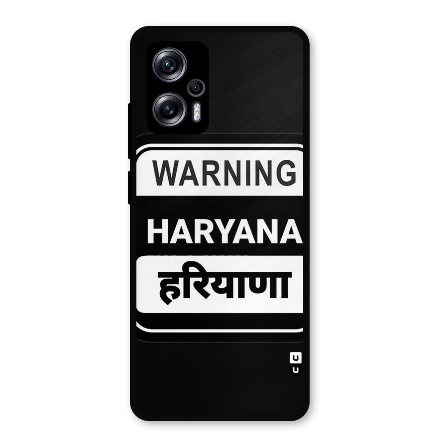 Warning Haryana Metal Back Case for Redmi K50i