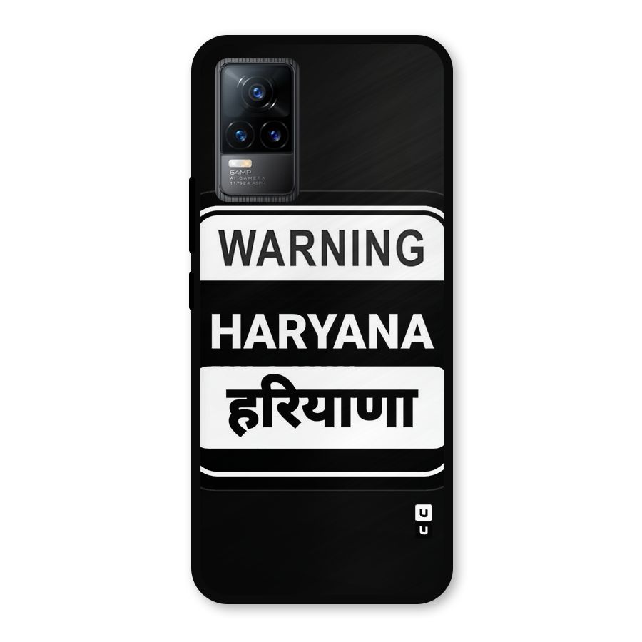 Warning Haryana Metal Back Case for Vivo Y73
