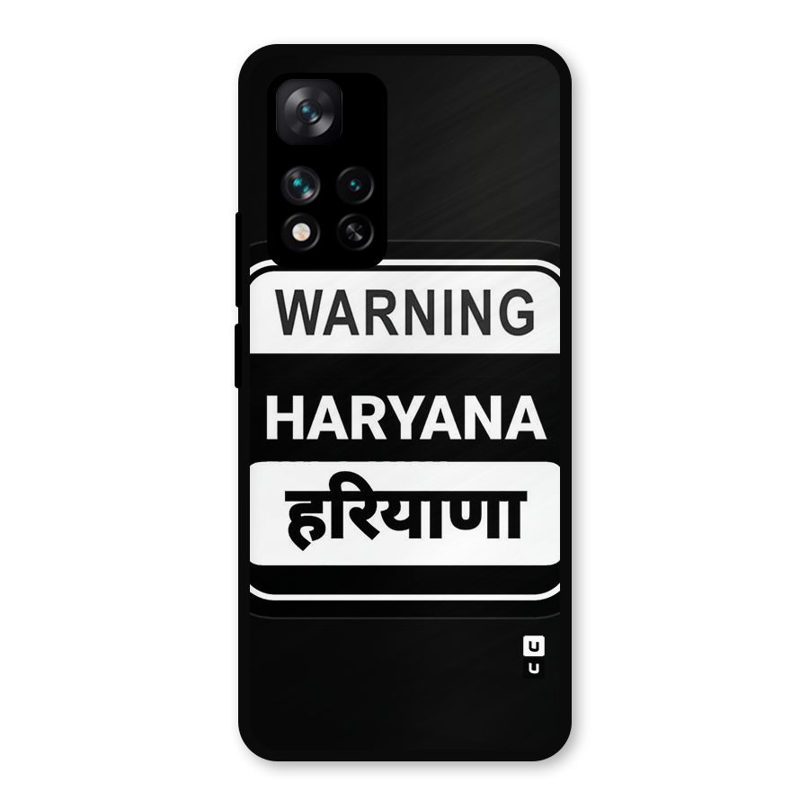 Warning Haryana Metal Back Case for Xiaomi 11i 5G