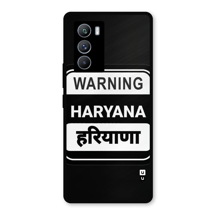 Warning Haryana Metal Back Case for iQOO 9 SE