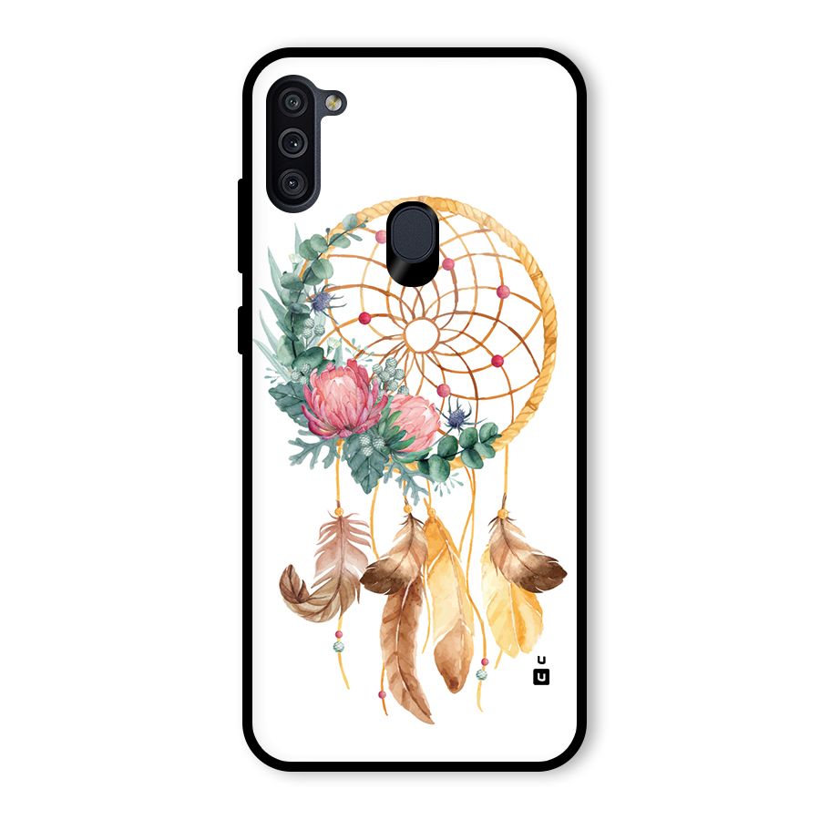 Watercolor Dreamcatcher Glass Back Case for Galaxy M11