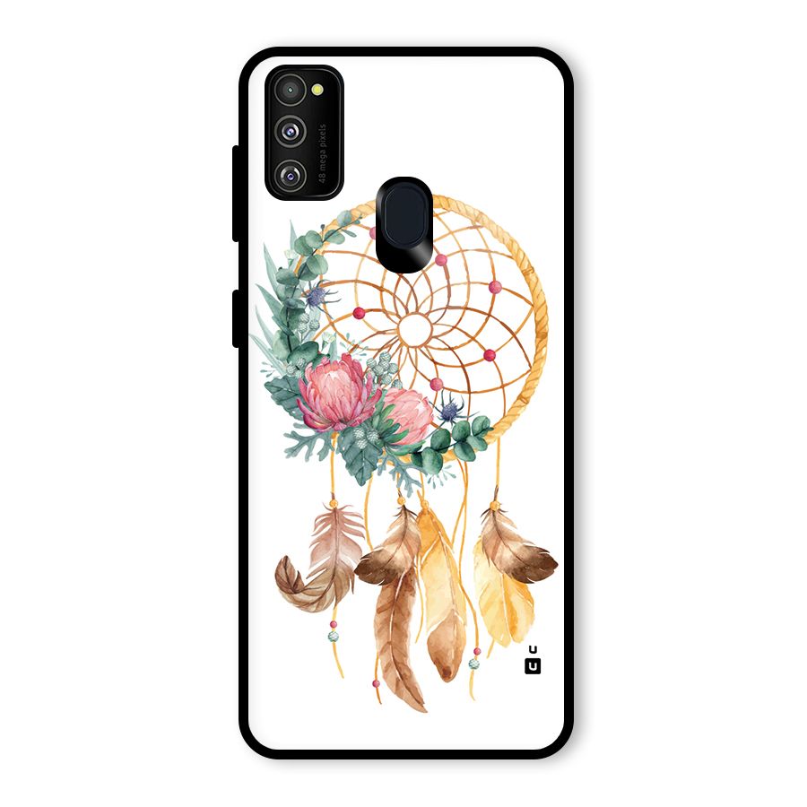 Watercolor Dreamcatcher Glass Back Case for Galaxy M21