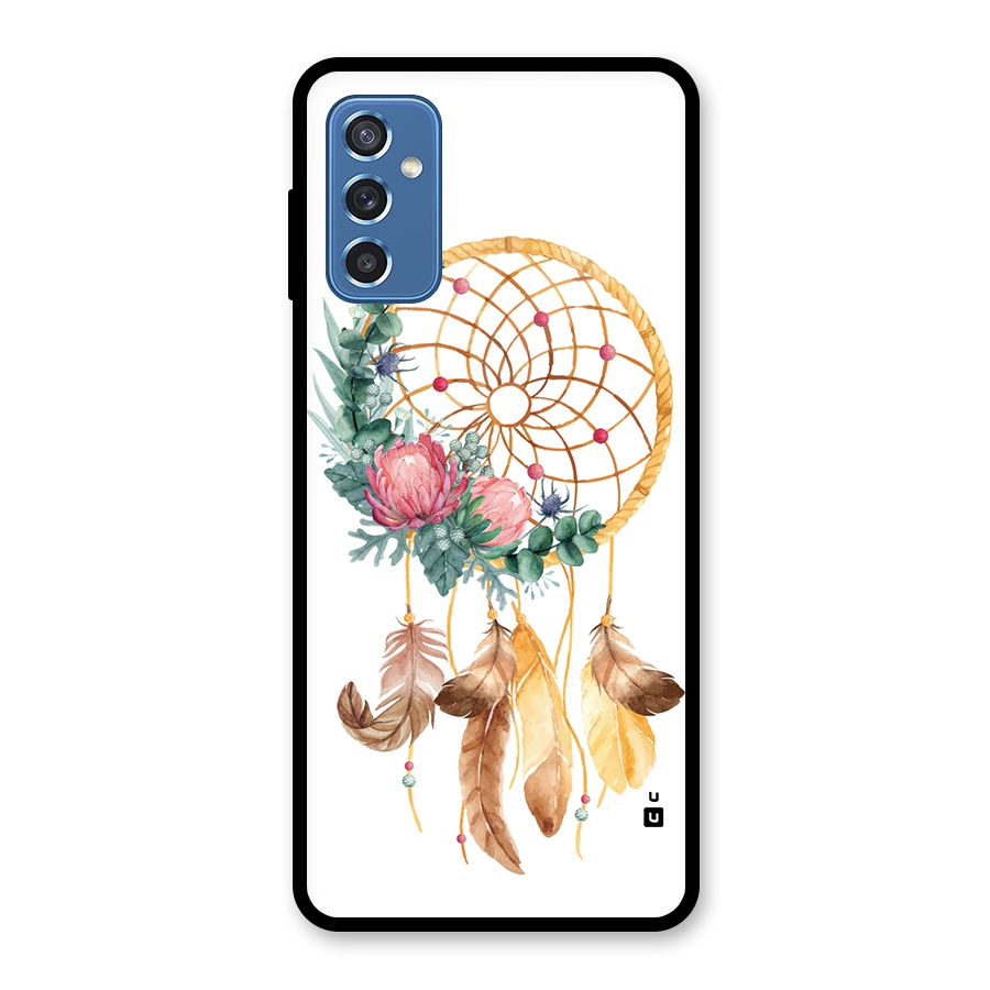 Watercolor Dreamcatcher Glass Back Case for Galaxy M52 5G