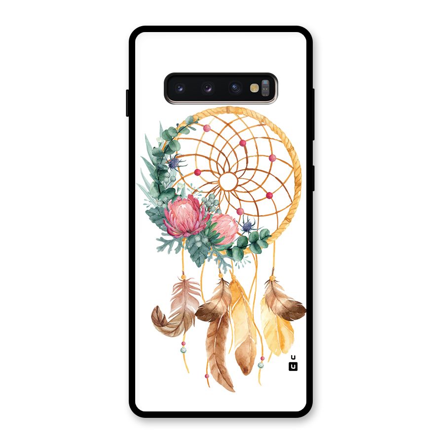 Watercolor Dreamcatcher Glass Back Case for Galaxy S10 Plus