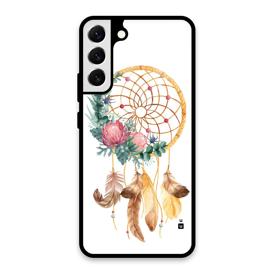 Watercolor Dreamcatcher Glass Back Case for Galaxy S22 Plus 5G