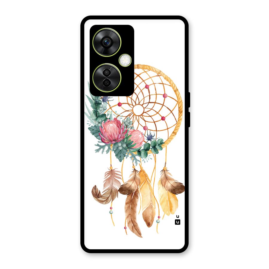 Watercolor Dreamcatcher Glass Back Case for OnePlus Nord CE 3 Lite