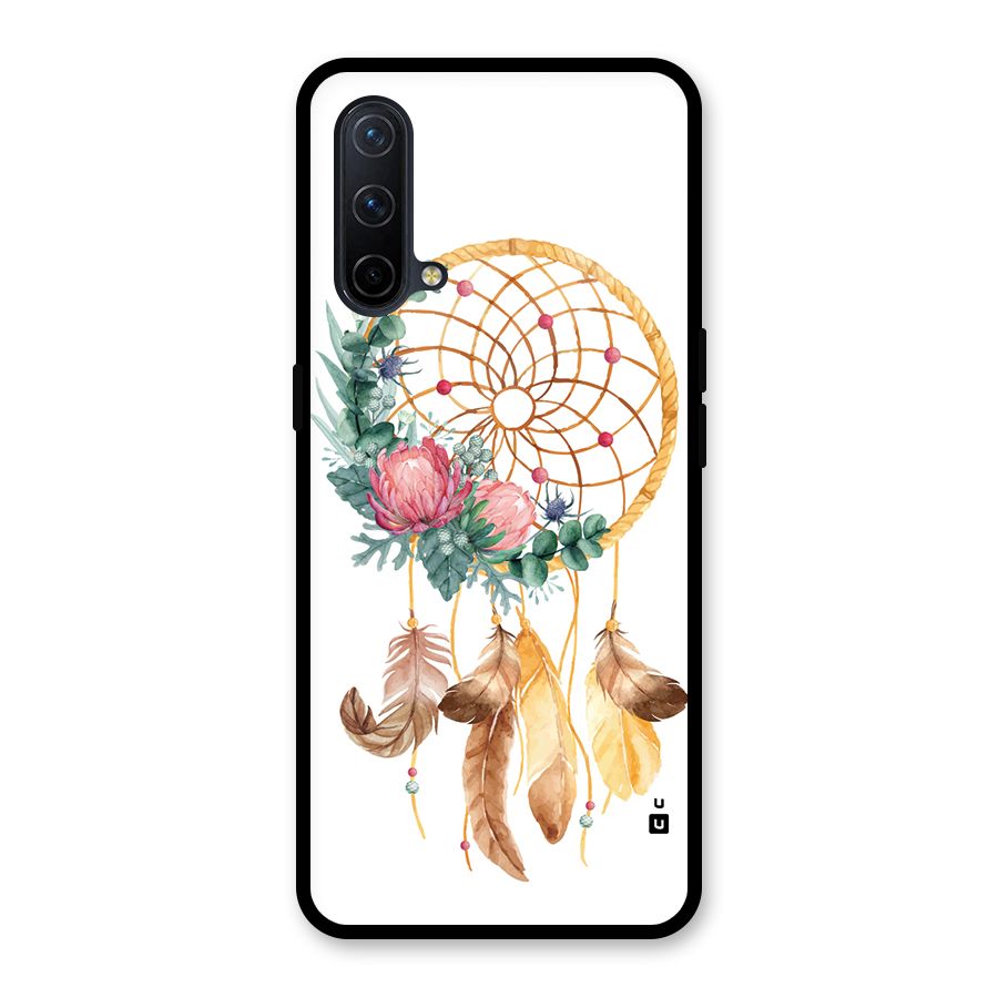 Watercolor Dreamcatcher Glass Back Case for OnePlus Nord CE 5G