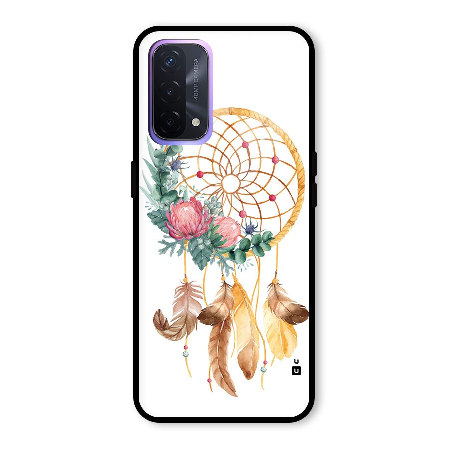 Watercolor Dreamcatcher Glass Back Case for Oppo A74 5G
