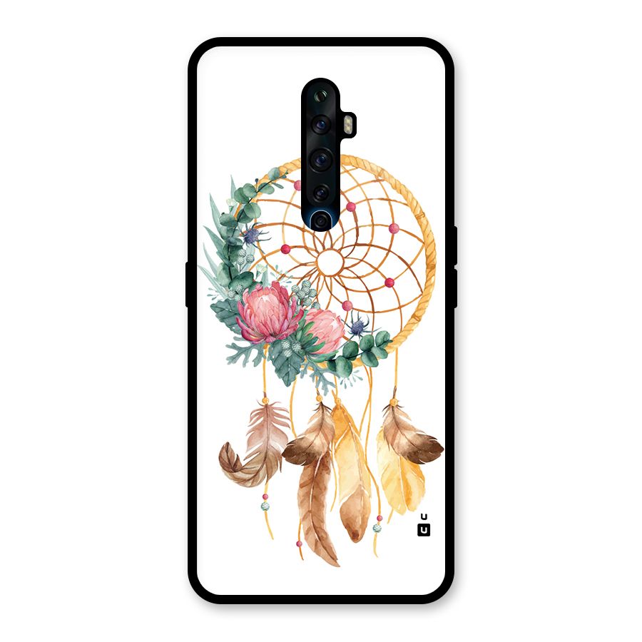 Watercolor Dreamcatcher Glass Back Case for Oppo Reno2 Z