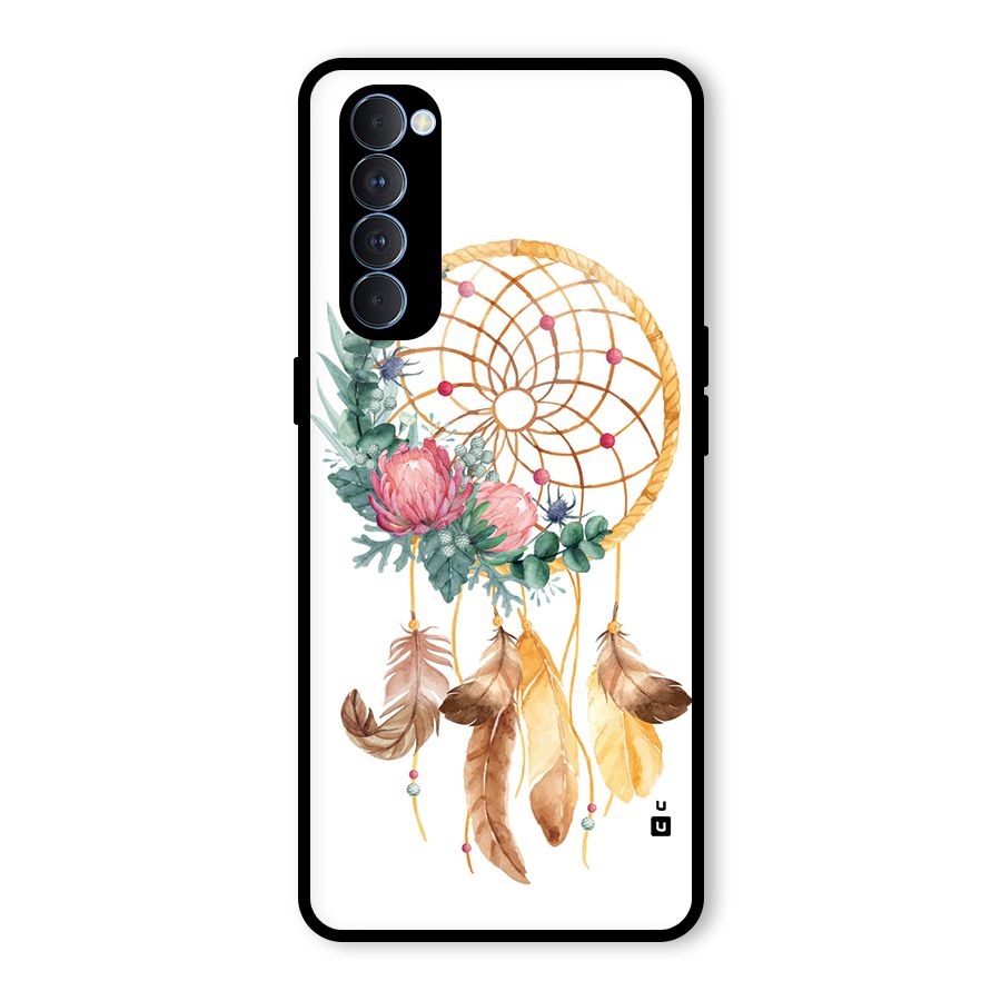 Watercolor Dreamcatcher Glass Back Case for Oppo Reno4 Pro