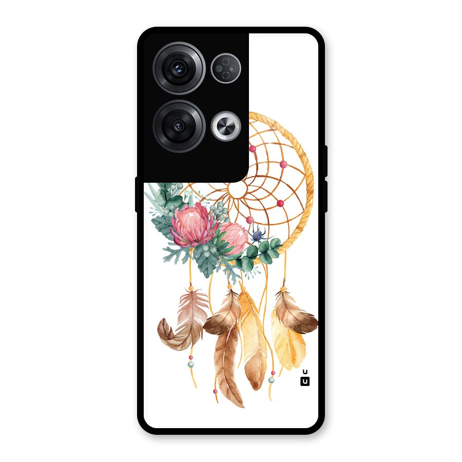 Watercolor Dreamcatcher Glass Back Case for Oppo Reno8 Pro 5G