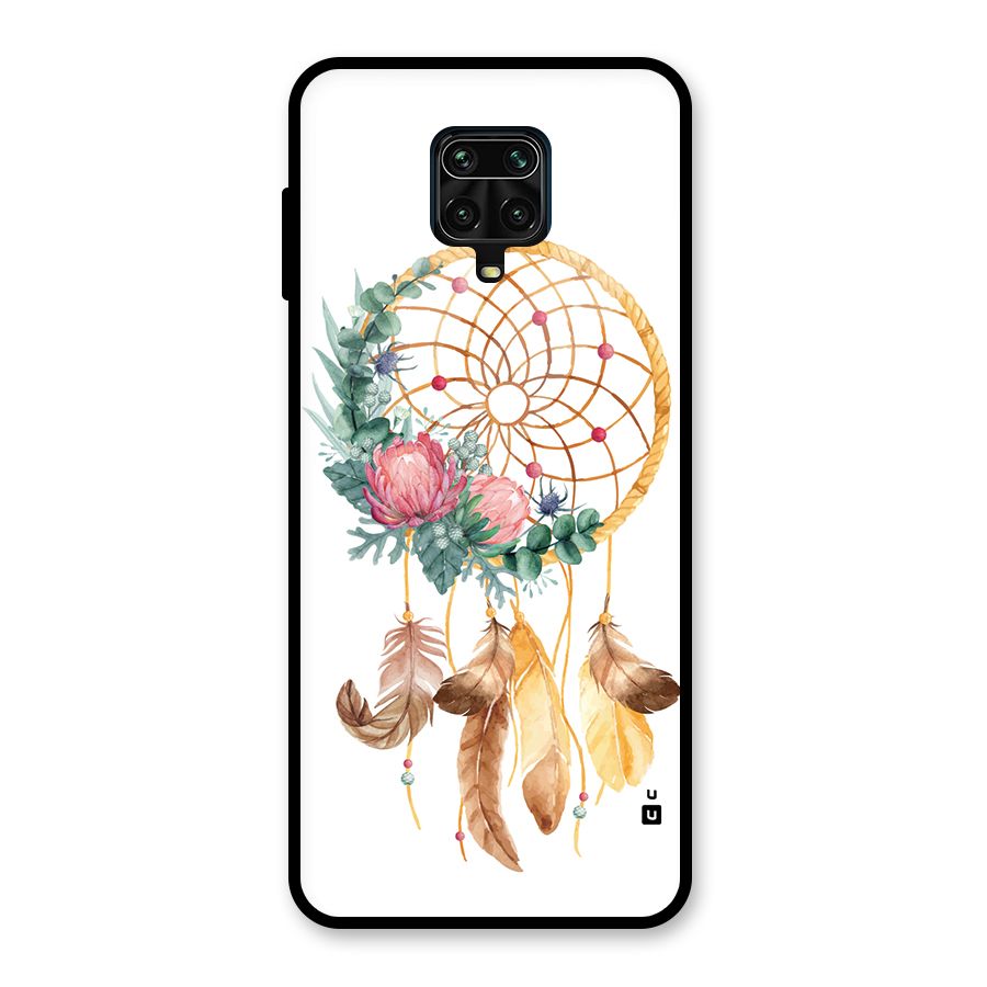 Watercolor Dreamcatcher Glass Back Case for Redmi Note 9 Pro Max