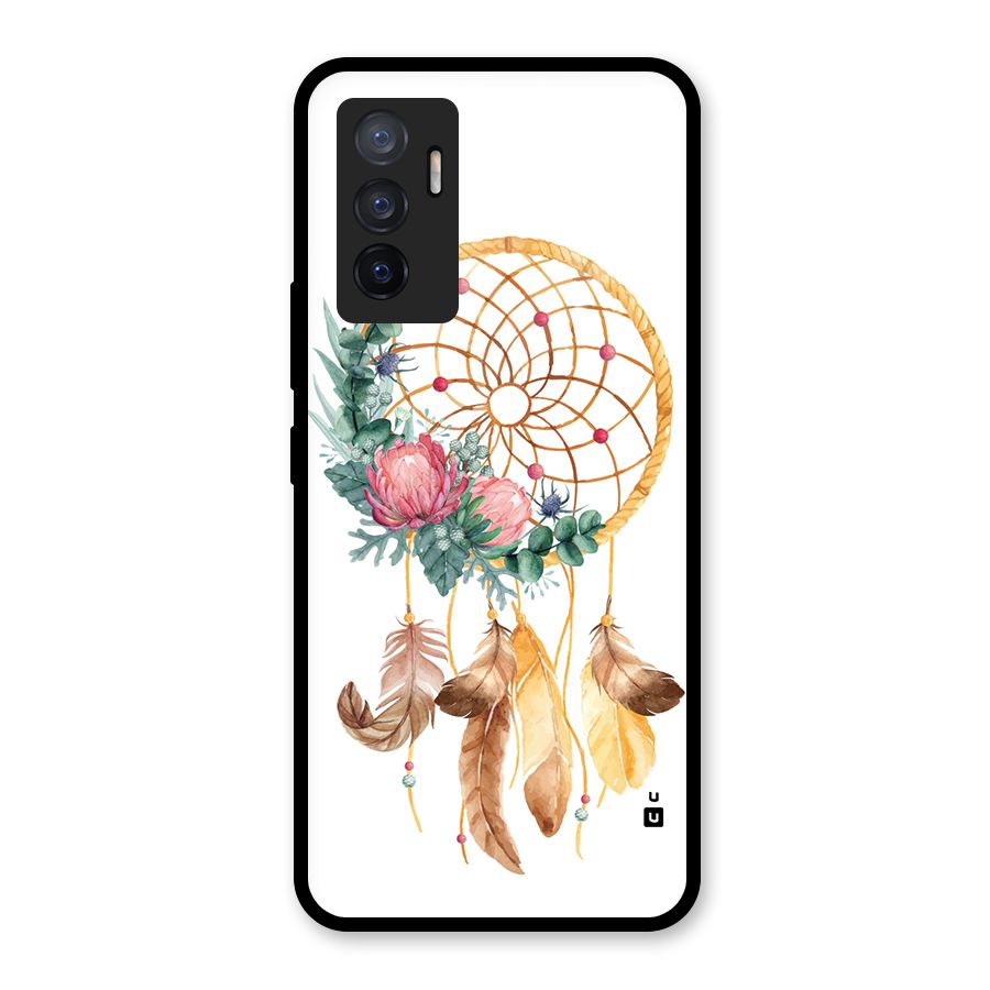 Watercolor Dreamcatcher Glass Back Case for Vivo V23e