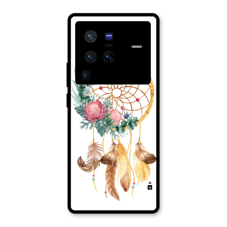 Watercolor Dreamcatcher Glass Back Case for Vivo X80 Pro