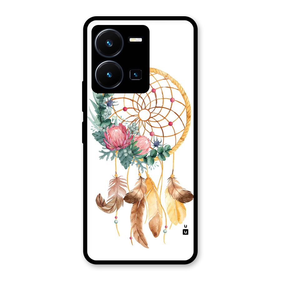Watercolor Dreamcatcher Glass Back Case for Vivo Y35