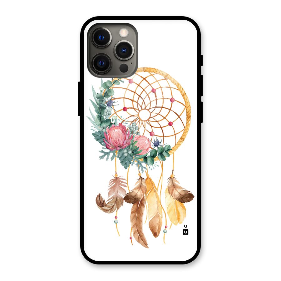 Watercolor Dreamcatcher Glass Back Case for iPhone 12 Pro Max