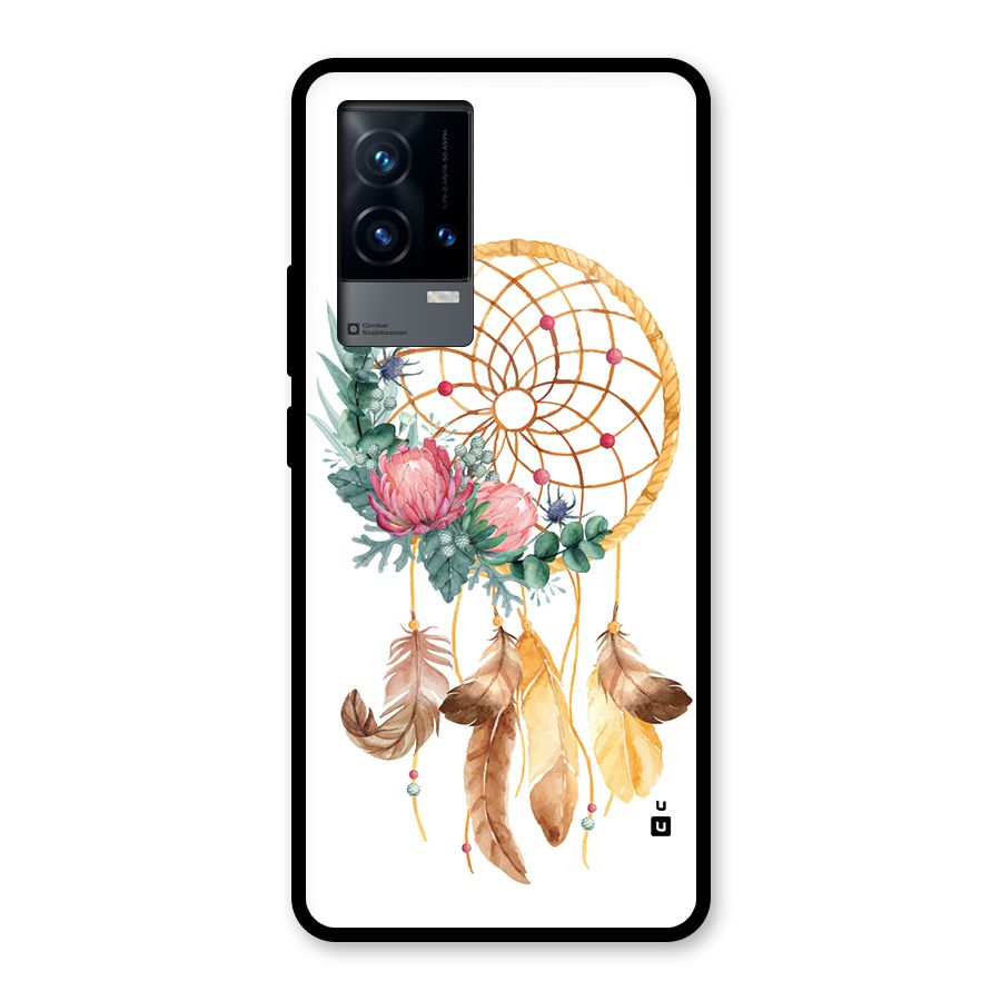 Watercolor Dreamcatcher Glass Back Case for iQOO 9 5G